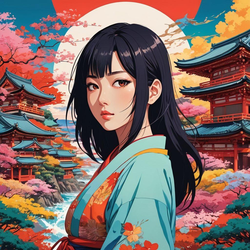 A vibrant collage of diverse hentai artwork showcasing various artistic styles, focusing on expressive characters and imaginative settings. The background features abstract shapes and colors that evoke creativity, with an emphasis on the emotional depth and cultural nuances of the art. Integrate some elements of traditional Japanese art for a unique blend. dynamic composition. vibrant colors. digital painting.